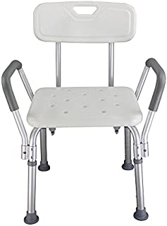 Z ZTDM 450LBS Shower Chair Medical 6 Adjustable Height,Bath Seat Stools Bench with Antiskid Feets