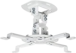 VIVO Universal Adjustable White Ceiling Projector | Projection Mount Extending Arms Mounting Bracket (MOUNT-VP01W)