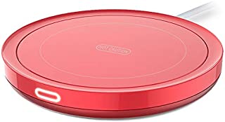 Smart Coffee Warmer, BESTINNKITS Auto On/Off Gravity-induction Mug Warmer for Office Desk Use, Candle Wax Cup Warmer Heating Plate (Up To 131F/55C) (Red)