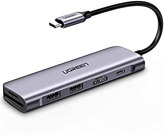 UGREEN USB C Hub 6 in 1 Type C to HDMI 4K, 2 USB 3.0 Ports, SD TF Card Reader, 100W PD Charging Adapter Dock Station for MacBook Pro Air 2019 2018, Galaxy Note 10 S10 S9 S8, Surface Go, Dell XPS 13 15