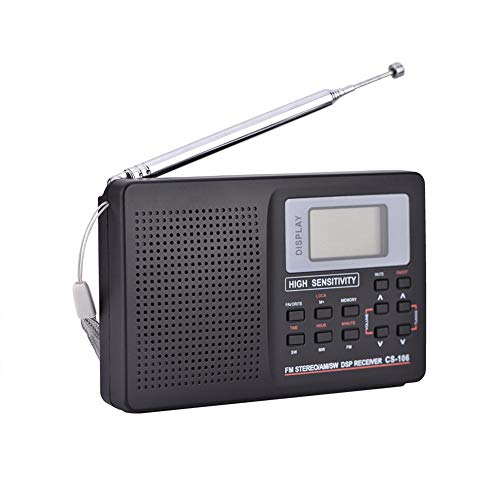 Full Frequency Receiver Radio, FM/AM/SW/LW/TV Sound Full Frequency Receiver Receiving Radio with Clock and Alarm Function(Type 1)