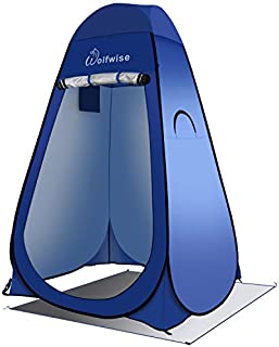 WolfWise Dressing Tent Shower Privacy Portable Camping Beach Toilet Pop Up Tents Changing Room Outdoor Backpack Shelter Blue