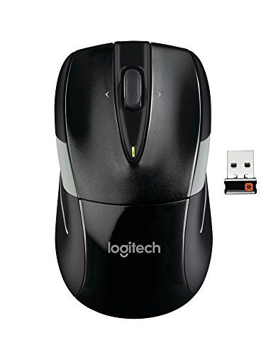 Logitech M525 Wireless Mouse  Long 3 Year Battery Life, Ergonomic Shape for Right or Left Hand Use, Micro-Precision Scroll Wheel, and USB Unifying Receiver for Computers and Laptops, Black/Gray