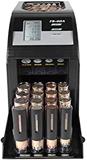 Royal Sovereign 4 Row Electric Coin Counter, With Patented Anti-Jam Technology & Digital Coin Counting Display (FS-4DABK)