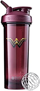 BlenderBottle Justice League Superhero Pro Series 32-Ounce Shaker Bottle, Wonder Woman