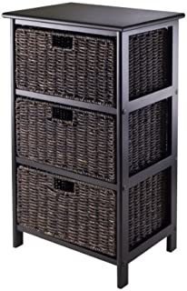 Winsome Omaha Storage/Organization, 3 Baskets, Black