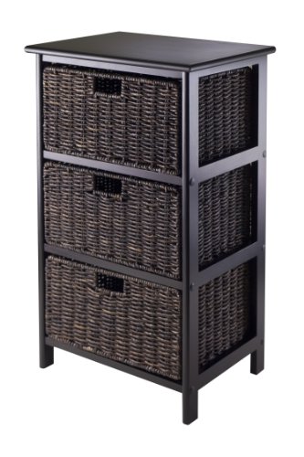 Winsome Omaha Storage/Organization, 3 Baskets, Black