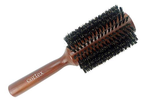 Cortex Professional 100% Boar Bristle Brushes For Women and Men - Round Hair Brush Wooden Handle For All Hair Types (2.4 Inch)