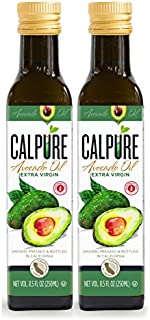 CalPure California Extra Virgin Avocado Oil - First Cold-Pressed, Unrefined, Made in California, 8.5 Fl oz, Pack of 2