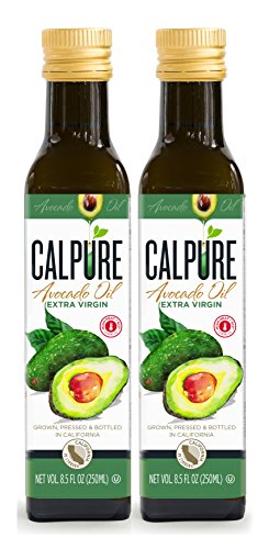 CalPure California Extra Virgin Avocado Oil - First Cold-Pressed, Unrefined, Made in California, 8.5 Fl oz, Pack of 2