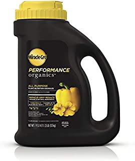 Miracle-Gro Performance Organics All Purpose Plant Nutrition Granules, 2.5 lb. - All-Purpose Plant Food - All-Purpose Formula for Vegetables, Flowers and Herbs - Feeds up to 240 sq. ft.