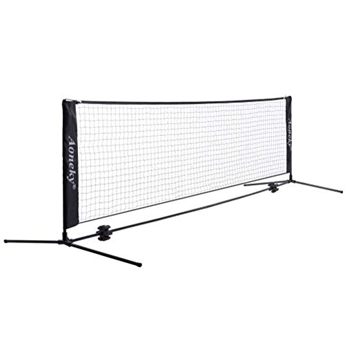 Aoneky Mini Portable Tennis Net for Driveway - Kids Soccer Tennis Net - Family Pickleball Tennis Game Toy for Boys Children Aged 6+ Years Old (10 Feet)