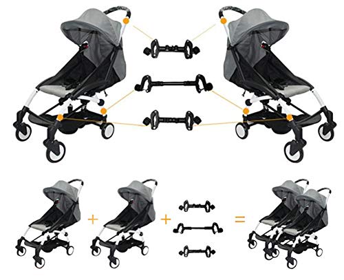 Twin Stroller Connector for Baby Fits Umbrella Strollers Babyzen YOYO Yoya Etc. Turns Two Single Strollers into a Double Stroller