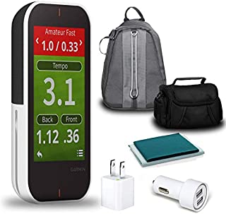 Garmin Approach G80 Handheld Golf GPS & Launch Monitor with 2-Port USB Car Adapter, Wall Adapter and Protectice Carrying Case