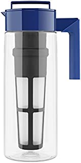 Takeya Iced Tea Maker with Patented Flash Chill Technology Made in USA, 2 Quart, Blueberry