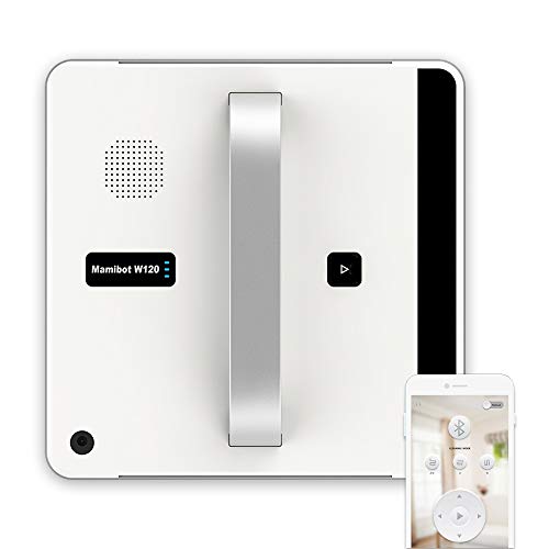 Mamibot W120 Window Cleaning Robot with Smart App/Remote Control, Automatic Robotic Vacuum for Inside and Outdoor High-Rise Window, Glass,Tiles,Bathroom Cleaning