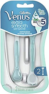 Gillette Venus Extra Smooth Sensitive Women's Disposable Razors, 2 Count