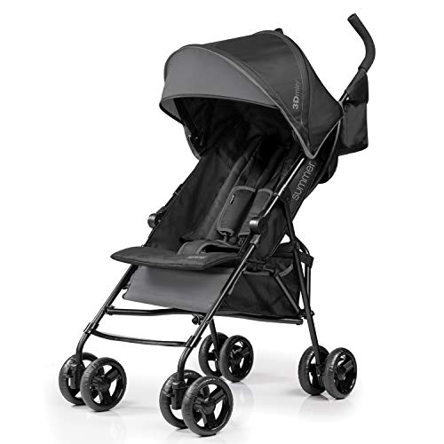 Summer 3Dmini Convenience Stroller, Gray  Lightweight Infant Stroller with Compact Fold, Multi-Position Recline, Canopy with Pop Out Sun Visor and More  Umbrella Stroller for Travel and More