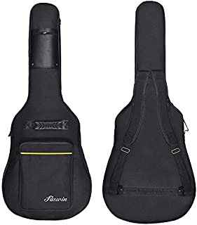 Faswin 41 Inch Guitar Bag Dual Adjustable Shoulder Strap Acoustic Guitar Gig Bag - Black