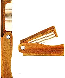 2 Packs Folding Wooden Comb