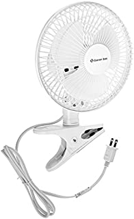 CCC Comfort Zone Comfort Zone 6 Inch Clip-On Fan | Great for Table Tops, Night Stands and anywhere you need Light, White - CZ6C