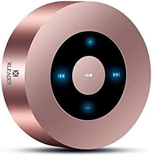 XLEADER SoundAngel (3rd Gen) 5W Touch Bluetooth Speaker with Waterproof Case, 15h Music, Louder Crystal HD Sound, Premium Mini Portable Bluetooth Speaker for iPhone iPad Tablet Shower, Rose Gold