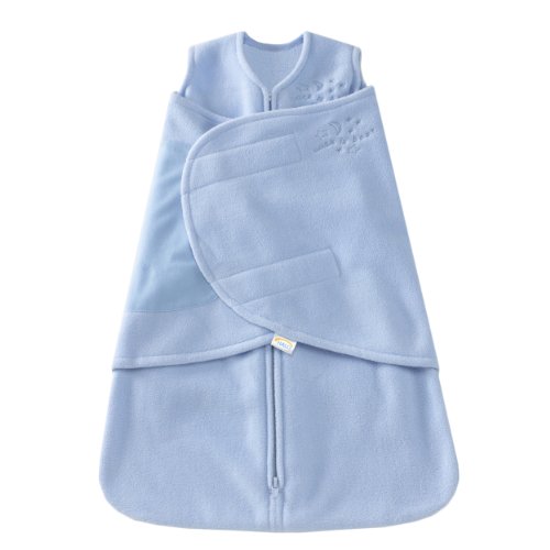 HALO SleepSack Micro-Fleece Swaddle, Baby Blue, Preemie