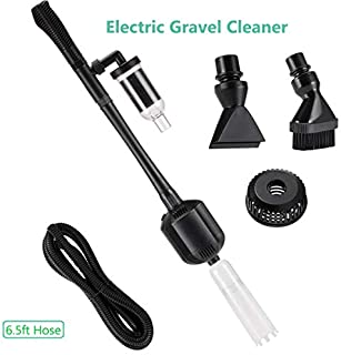 hygger 12V DC 5-in-1 Electric Aquarium Gravel Vacuum Cleaner Kit Sand Washer Gravel Cleaning Tools Water Change for Fish Tank