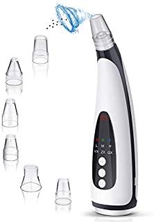 Blackhead Remover Vacuum - Upgraded Electric Facial Blackhead Vacuum Pore Cleaner Tool USB Rechargeable for Facial Deep Cleansing, with 3 Adjustable Suction & 3 Light Therapy Modes & 6 Probes