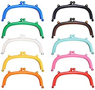 10 Pcs 10 Colors Plastic Wallet Bag Kiss Buckle Lock, Frame Coin Purse Bag Candy Color DIY Handmade Luggage Accessories (16cm)