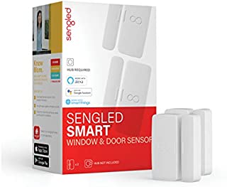 Sengled Smart Window & Door Sensor, Hub Required, Compatible with Alexa, Google Assistant and SmartThings, 2 Pack