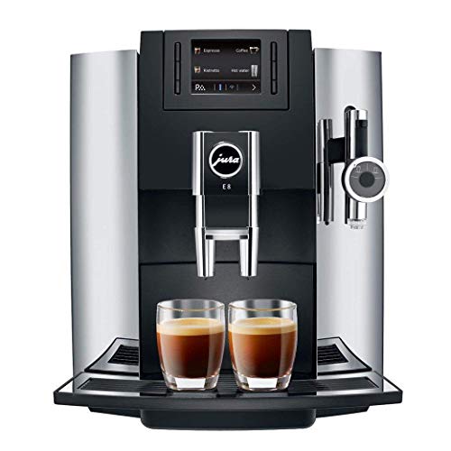 Jura 15097 E8 Espresso Coffee Machine, 28 cm x 35 cm x 35.1 cm, Chrome