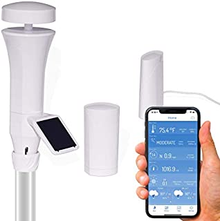 WeatherFlow Smart Home Weather Station with WiFi hub, Wireless telemetry, Lightning alerts, Solar Panel, and Weather Underground Connection.