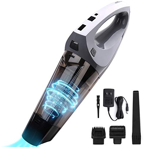 VACPOWER Handheld Vacuum, Cordless Handheld Vacuum, 6500PA Portable Vacuum Cleaner Handheld with Rechargeable 2500mAh for Pet Hair, Home, and Car Cleaning