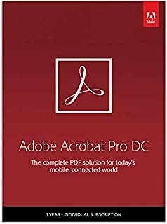 Adobe Acrobat Professional DC | PDF converter | 12-month Subscription with auto-renewal, PC/Mac