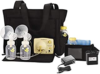 Medela Pump in Style Advanced with Tote, Electric Breast Pump for Double Pumping, Portable Battery Pack, Adjustable Speed and Vacuum, International Adapter, Built-In Bottle Holders