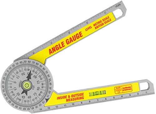 Miter Saw Protractor, Digital Protractor for Woodworking, Miter Protractor Tool for Miter Angle on Woodworking Measure/Crown Molding/Baseboard/Homework-Yellow