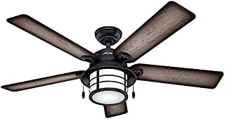 Hunter Key Biscayne Indoor / Outdoor Ceiling Fan with LED Light and Remote Control
