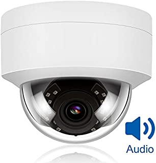 Anpviz 5MP PoE IP Dome Camera with Microphone, Audio, IP Security Camera Outdoor Night Vision 98ft Weatherproof IP66 Indoor Outdoor ONVIF Compaliant Wide Angle 2.8mm, Compatible Hikvision #IPC-D250W-S