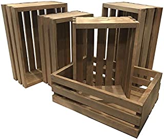 Rustic Nesting Wood Crates Set of 5 Made in the USA