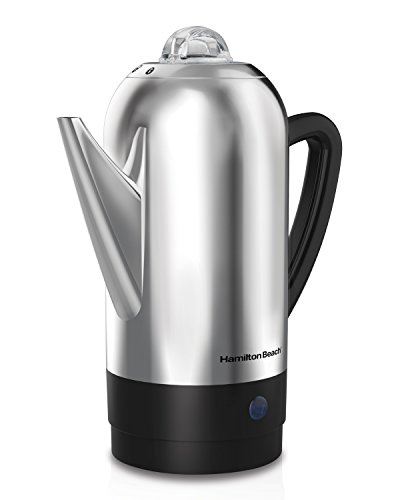 Hamilton Beach 40622R 12 Cup Stainless Steel Percolator, Silver