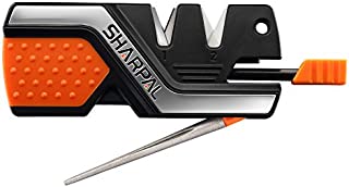 SHARPAL 101N 6-In-1 Knife Sharpener & Survival Tool, Black and Orange