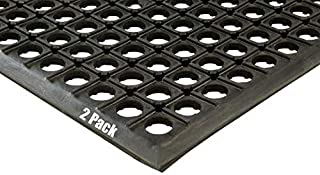 (2) Erie Tools 3x5 Rubber Drainage Floor Mat 36in. x 60in. Anti-Fatigue Anti-slip