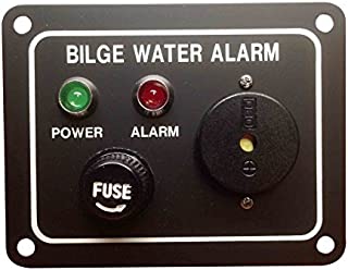 Pactrade Marine Boat Bilge Alarm Pump Switch Aluminum Plate, LED Indicators