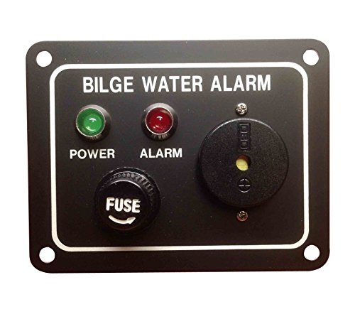 Pactrade Marine Boat Bilge Alarm Pump Switch Aluminum Plate, LED Indicators