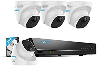 REOLINK 4K Poe Security Camera System, Wired 8MP Outdoor PoE IP Cameras 4pcs, H.265 8CH NVR with 2TB HDD for 24x7 Recording, Night Vision, Home and Business Surveillance kit, RLK8-800D4