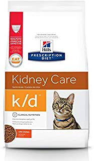 Hill's Prescription Diet K/d Kidney Care with Chicken Dry Cat Food, 4 Lb Bag