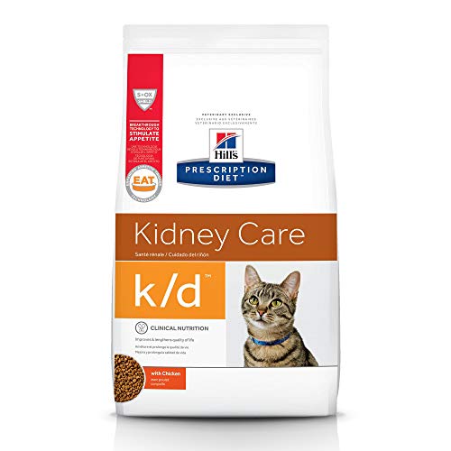 Hill's Prescription Diet K/d Kidney Care with Chicken Dry Cat Food, 4 Lb Bag