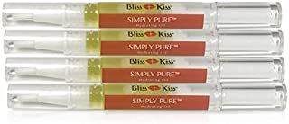 Bliss Kiss Fragrance Free Starter Kit | Simply Pure Cuticle & Nail Oil | 1 pack includes 4 pens (2ml each) ST-FREE