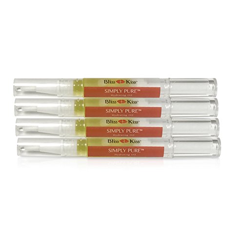 Bliss Kiss Fragrance Free Starter Kit | Simply Pure Cuticle & Nail Oil | 1 pack includes 4 pens (2ml each) ST-FREE